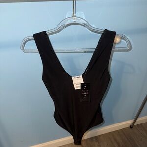 Marshalls Black V Neck Body Suit